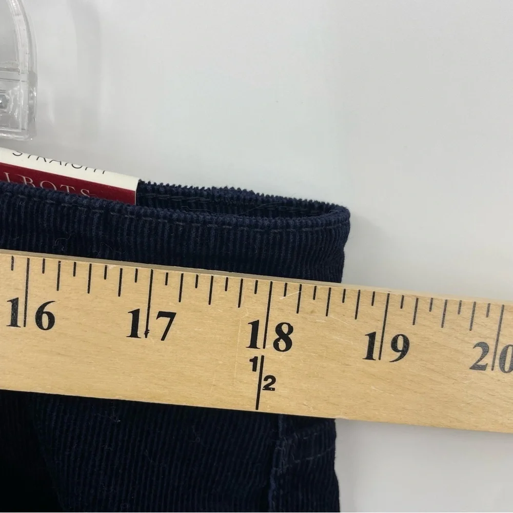Talbots Flawless Five Pocket Slim Ankle navy blue‎ Corduroy Pants Sz 16